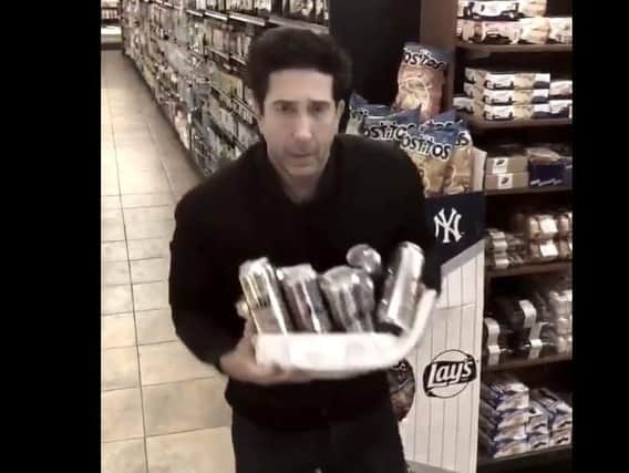 David Schwimmer posted a video to Twitter after the incident
