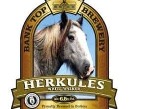 The beer pump featuring Chorley's Herkules