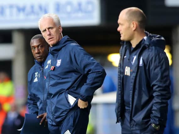 Mick McCarthy, during his time as Ipswich boss, alongside Preston manager Alex Neil