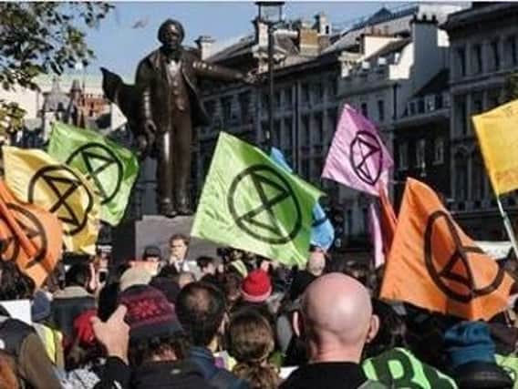 The protest was organised by Extinction Rebellion MCR Direct Action