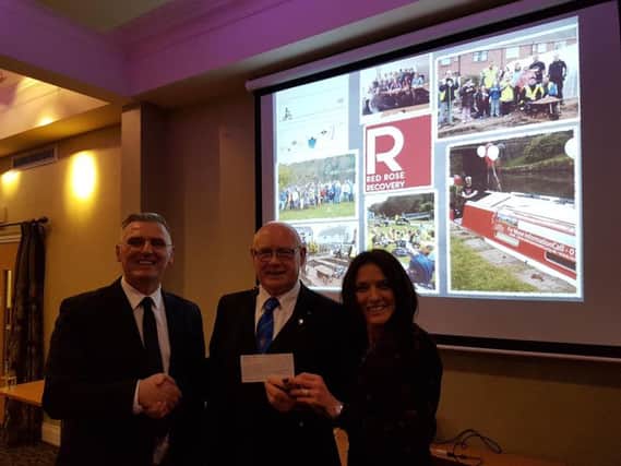 Members of Longridge Lodge donated 500 to Red Rose Recovery
