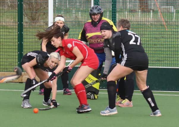 Summer Muirhead is pictured in the Lakes 'D'. She went on to score a hat-trick on Sunday to help Lancashire win the North West Under-21s tournament.