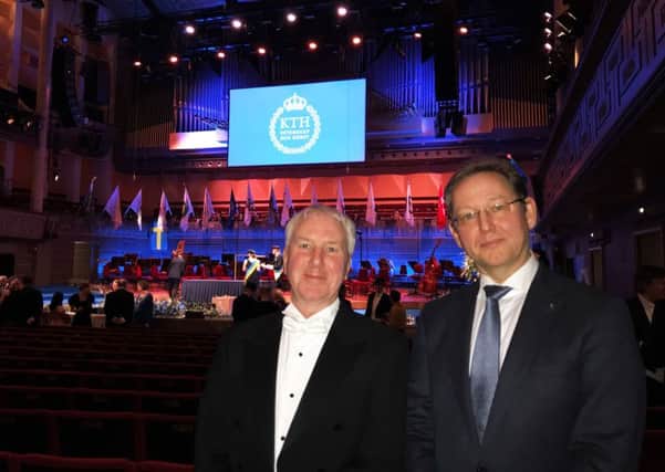 Professor Sherrington with Professor Sergei Glavatskih from KTH Royal Institute of Technology in Stockholm.