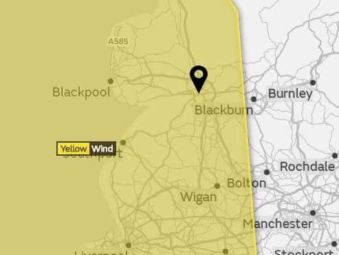 Yellow weather warnings for Lancashire are still in place