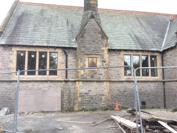 The new windows which had been installed at Thornley Community Space