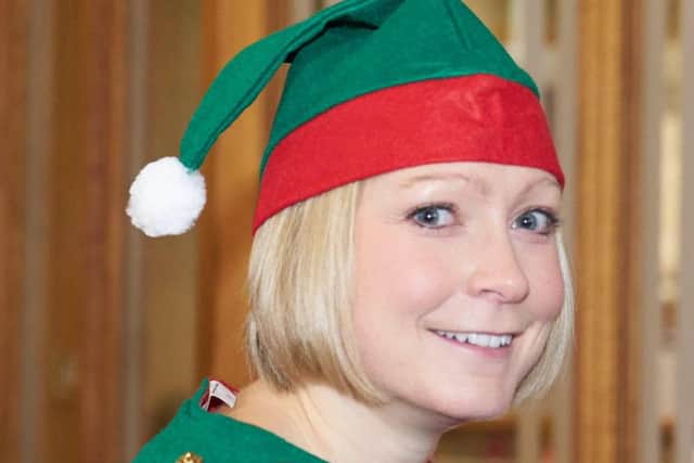 "Elf" Karen Boardman at the Christmas Tree Fair