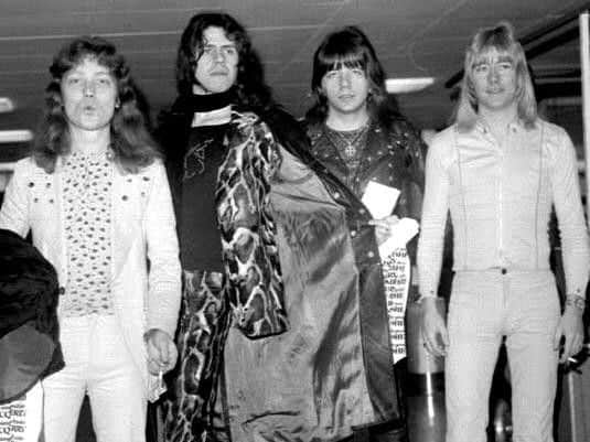 The Sweet in their 1970s heyday. From left, Steve Priest, Mick Turner, Andy Scott and Brian Connolly