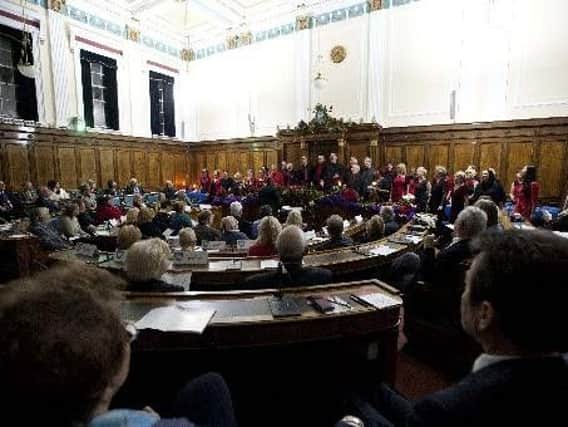 Carols in the Chamber event with The One Voice Community Choir at the Town Hall in Preston