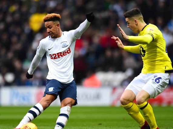 Preston striker Callum Robinson