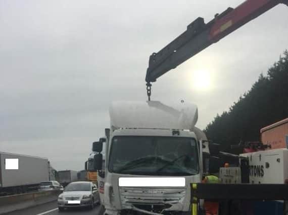 Three HGV's and two cars were involved in the M6 collision this morning.