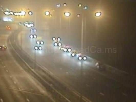 Vehicles on the hard shoulder at 11pm this evening