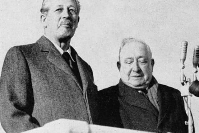 Prime Minister Harold Macmillan (left)
