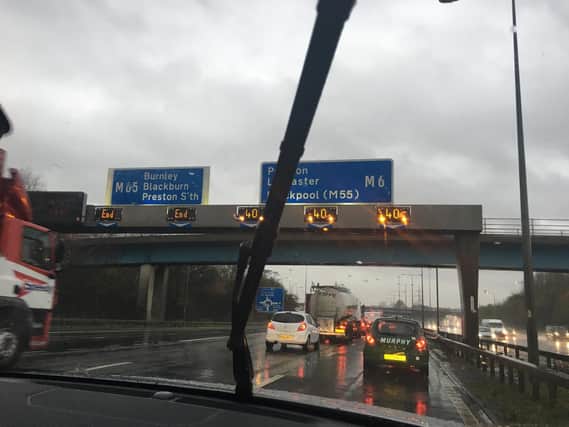 Flooding has affected travel on the M6 between junctions 29 and 31.