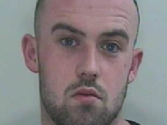 Ben Shiels is wanted by police after a racially aggravated assault in Bamber Bridge on November 20.