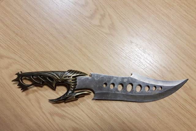 This knife was seized by police in Walton-le-Dale.