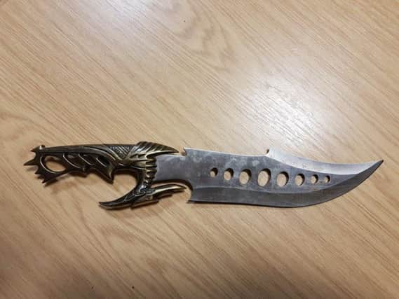 This knife was seized by police in Walton-le-Dale.
