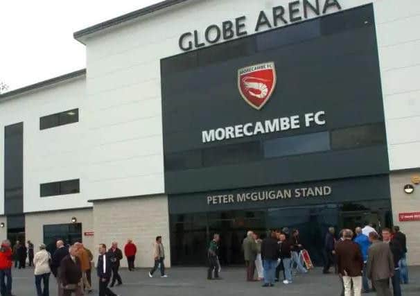 The man was injured after the Morecambe and Halifax Town match at the Globe Arena on November 10.