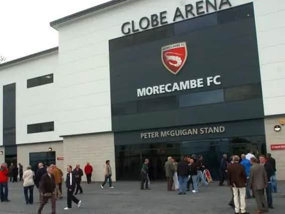 The man was injured after the Morecambe and Halifax Town match at the Globe Arena on November 10.