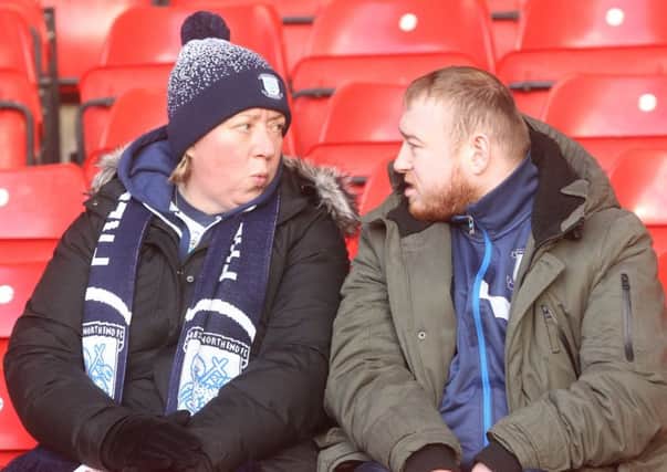 PNE fans before kick-off at the City Ground