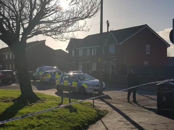 Police cordoned off Broomfield Road, Fleetwood