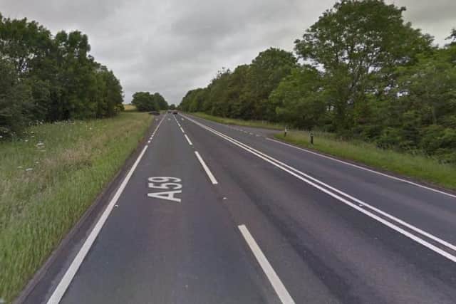 The head on crash happened on the A59 in Sawley.
