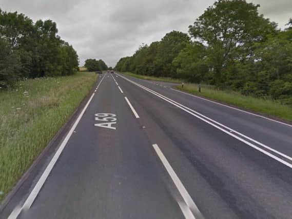 The head on crash happened on the A59 in Sawley.