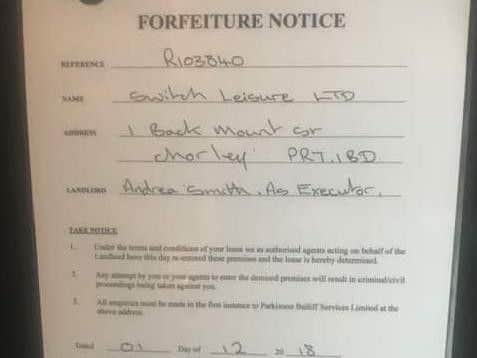 The forfeiture notice