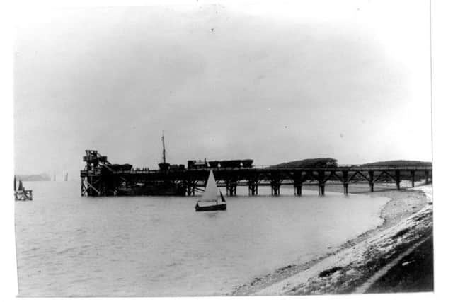 Pier for delivering salt supplies to vessels on the Irish Sea