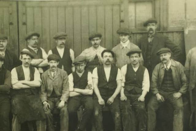 Archive photograph of salt miners from Preesall