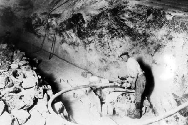 Undercutting machine in operation at Preesall salt mine