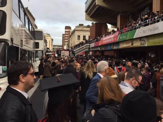 Preston Guild Hall evacuated. Picture: Russell Hogarth