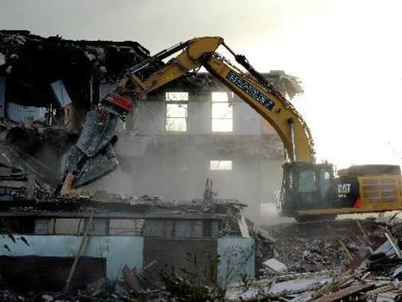 Ribbleton Hall Hospital being demolished in 2017