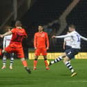 Paul Gallagher goes for goal in Preston's win over Millwall on Saturday