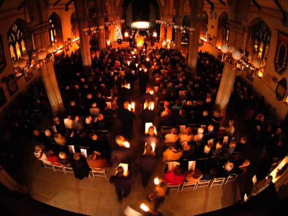 Carols by Candlelight service at Preston Minster.