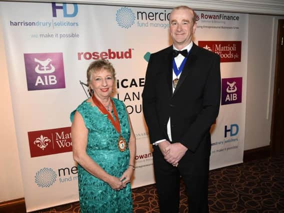 Fiona Wilkinson and Hamish Hamilton at the Institute of Chartered Accountants England and Wales annual professionals' dinner