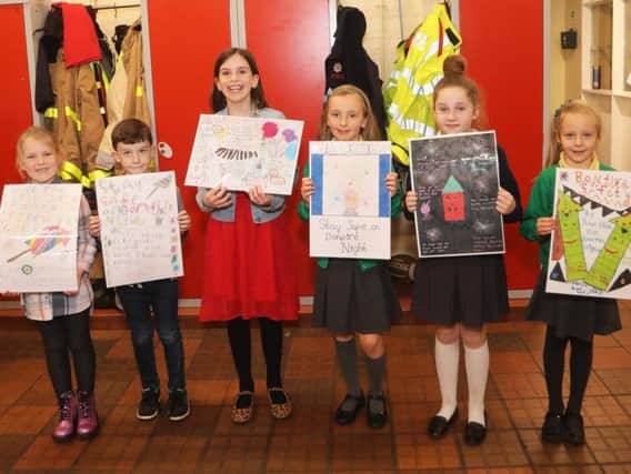 Children from South Ribble were presented with awards and prizes at Leyland Fire Station for their work contributing to bonfire safety. The competition, which has been running for ten consecutive years, invited children from across the South Ribble district to design posters that contained safety messages in the lead up to bonfire night as part of the Bright Sparx campaign.