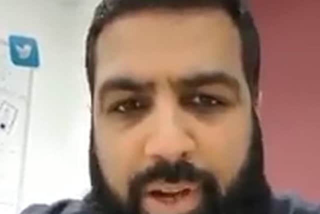 The driver apologises in another video posted on the Lancashire Post's Facebook site