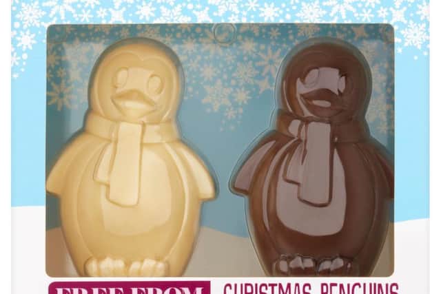 ASDA free from chocolate penguins