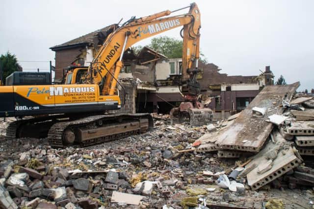 The Sumners as it was being demolished