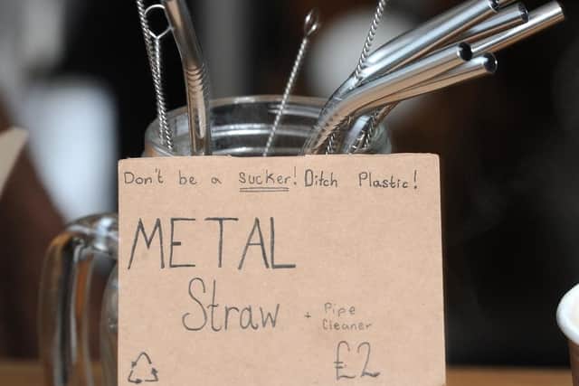 The coffee shop is selling metal straws as permanent replacements for their plastic alternative