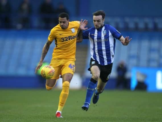 Lukas Nmecha in the thick of the action against Sheffield Wednesday