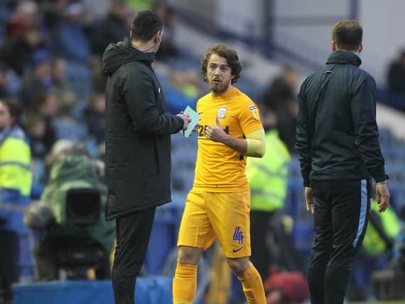 Ben Pearson leaves the field at Hillsborough after his red card