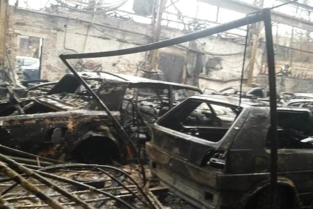The showroom at Frank Street was completely destroyed