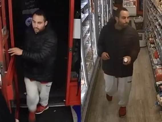 Steven Durand was captured on CCTV at the Bargain Booze store in Salford in October, but has not been seen since