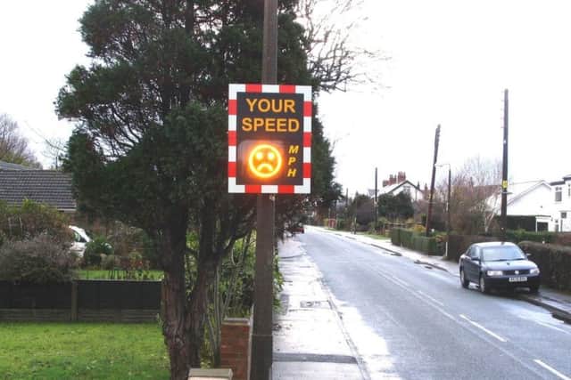 Councillors say there is no evidence that this type of sign cuts speeding