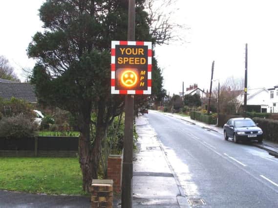 Councillors say there is no evidence that this type of sign cuts speeding