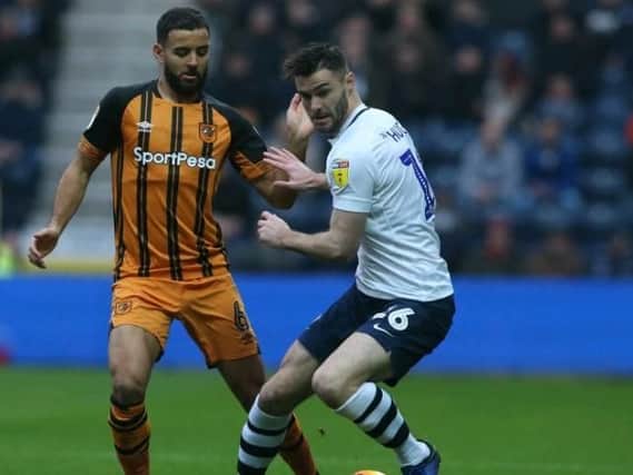 Andrew Hughes in the thick of the action against Hull