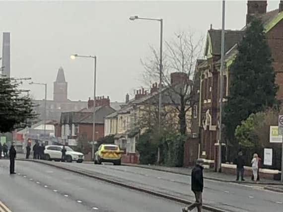 Armed police in Preston on Christmas Day. Photo: Bean Coffee