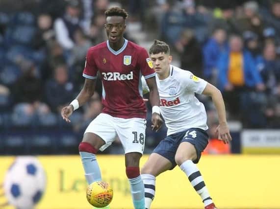 Jordan Storey had his hands full with Tammy Abraham at Deepdale on Saturday