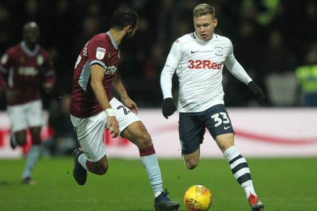 Ethan Walker goes on the attack during his Preston North End debut